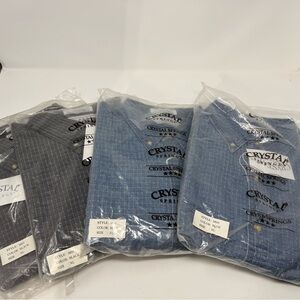 Lot of 4 Brand new in package Men's Blue and Black cotton Work Shirts Sz XL(CH1)